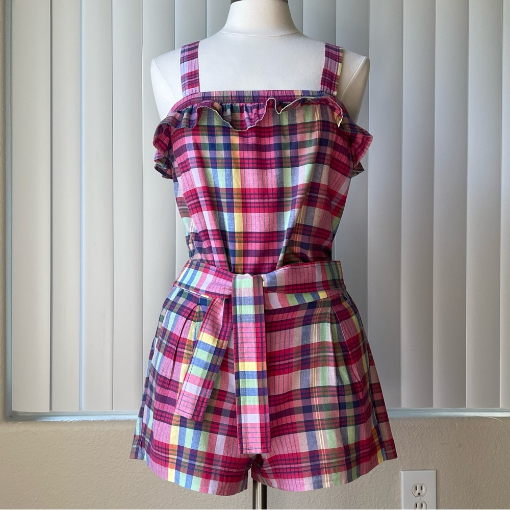 J. Crew 2 set pink check top & shorts Size:S